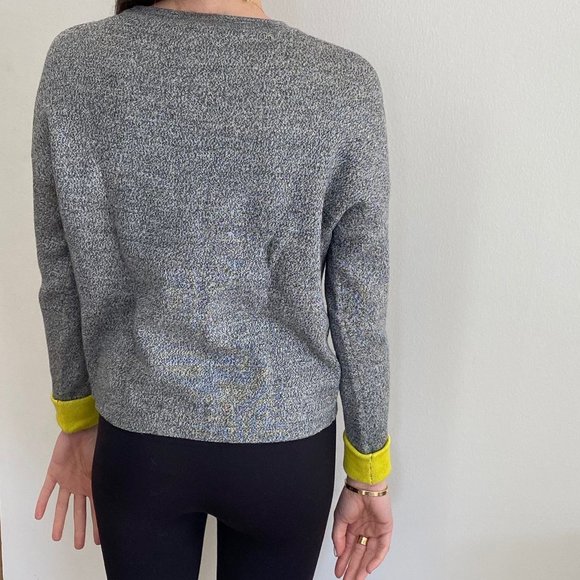 DEREK LAM 10 CROSBY Gray Yellow Sweater Size P XS - Picture 2 of 4